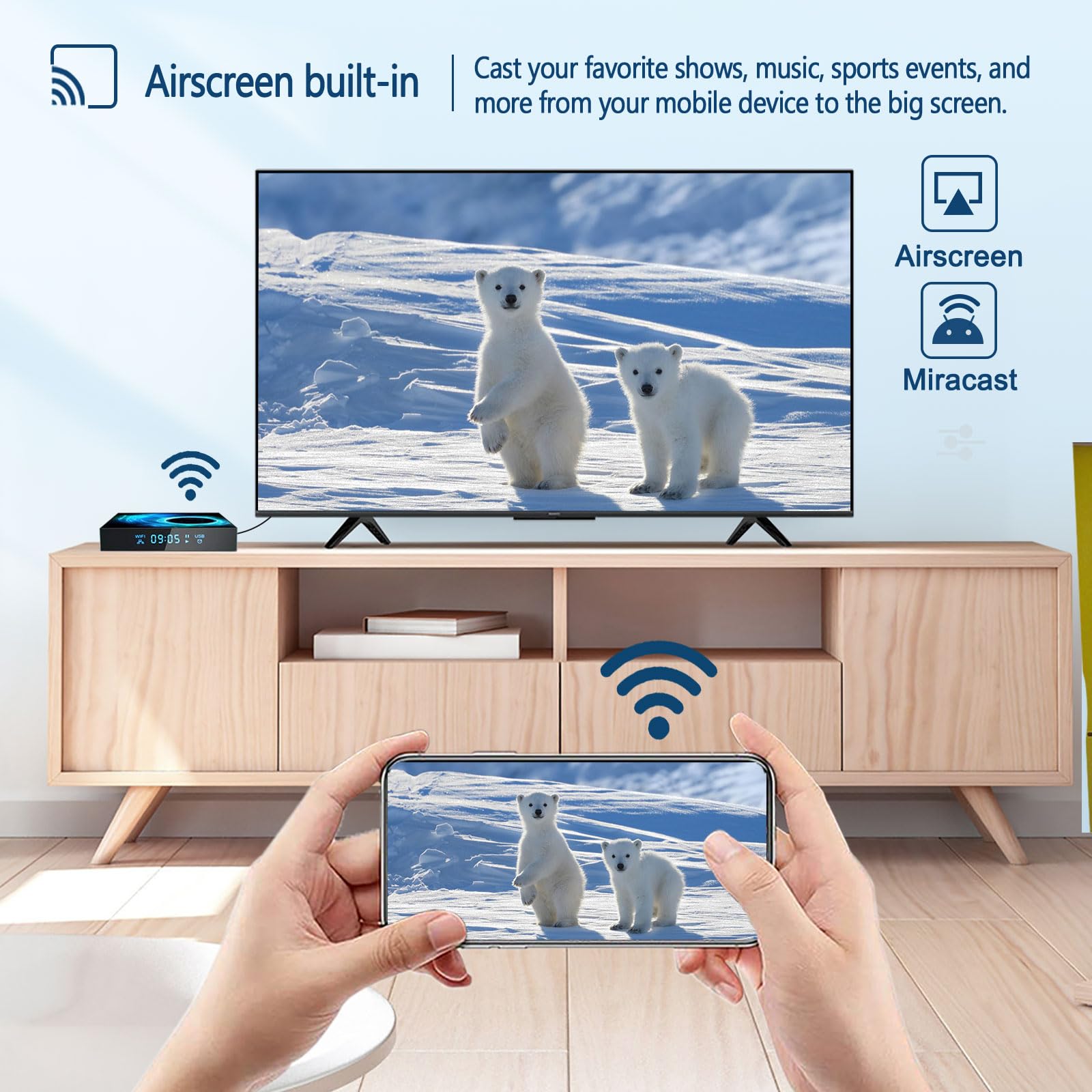 Android TV Box 2025, Android 10.0 TV Box 4GB RAM 32GB